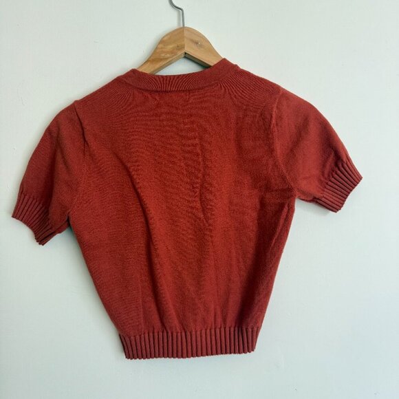 Asos | Short Sleeve Fine Knit Cardigan with Buttons Size 2 - Picture 3 of 7